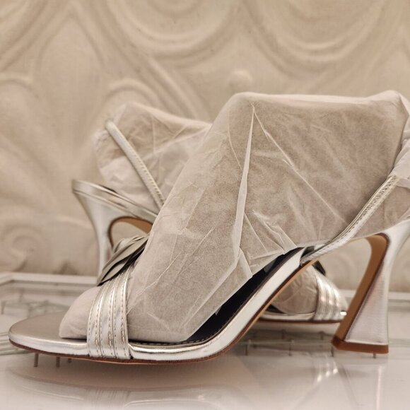 Marc Fisher "Hallan" Silver Heeled Sandals. NIB. Size Various - Picture 5 of 10
